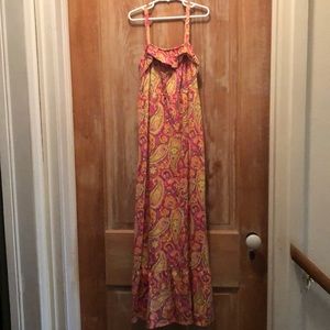 Girls Long Patterned Dress